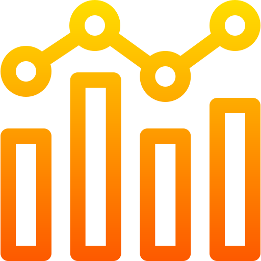 balkendiagramm Basic Gradient Lineal color icon