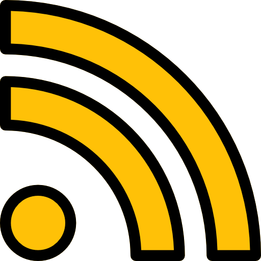 rss Pixel Perfect Lineal Color icona