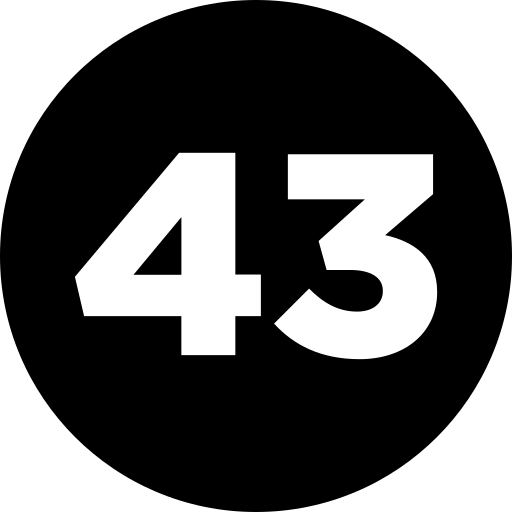 drieënveertig Generic Glyph icoon