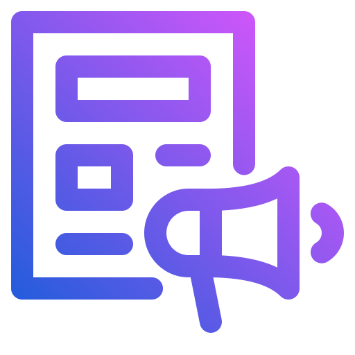 プレスリリース Generic Gradient icon