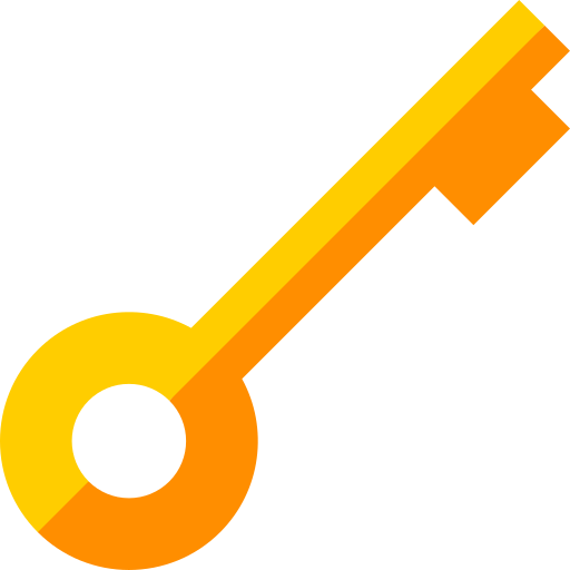 Key Basic Straight Flat icon