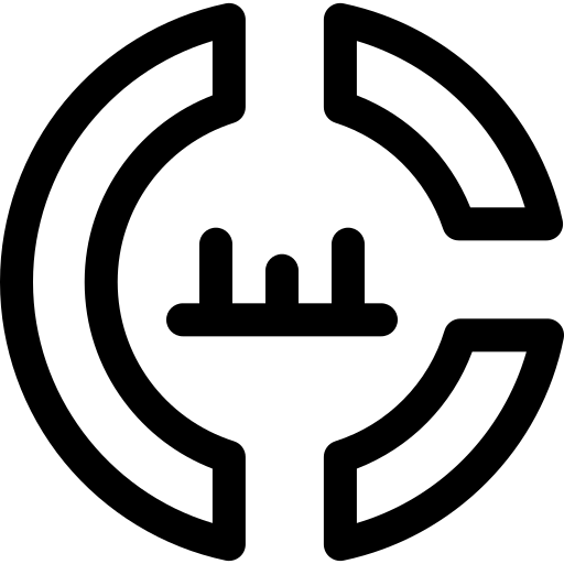 gráfico circular Basic Rounded Lineal Ícone