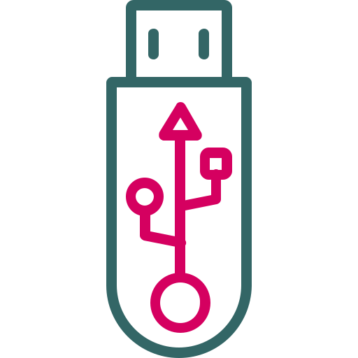 usb Generic Outline Color Icône