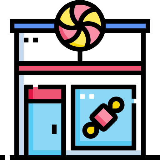 candy shop Detailed Straight Lineal color icon