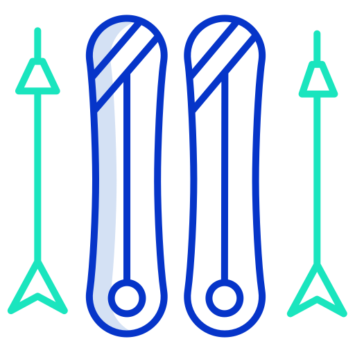 Ski Generic color outline icon