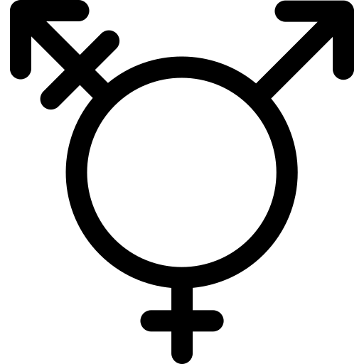 transgender Basic Rounded Lineal icona