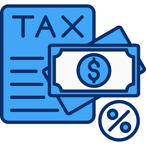 Tax Generic Blue icon