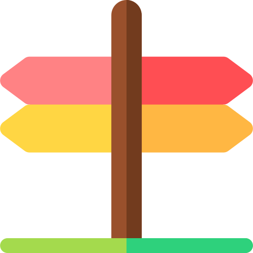 les directions Basic Rounded Flat Icône