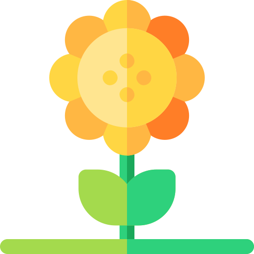 Sunflower Basic Rounded Flat icon