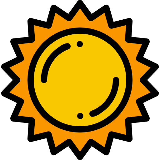 sonne Detailed Rounded Lineal color icon