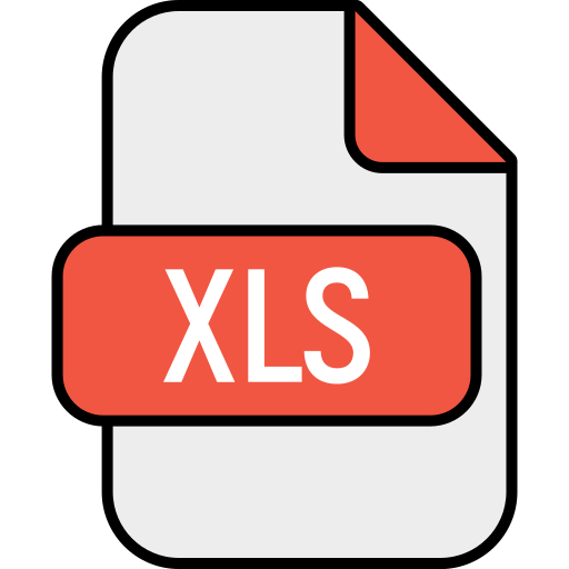 xls 파일 Generic Outline Color icon