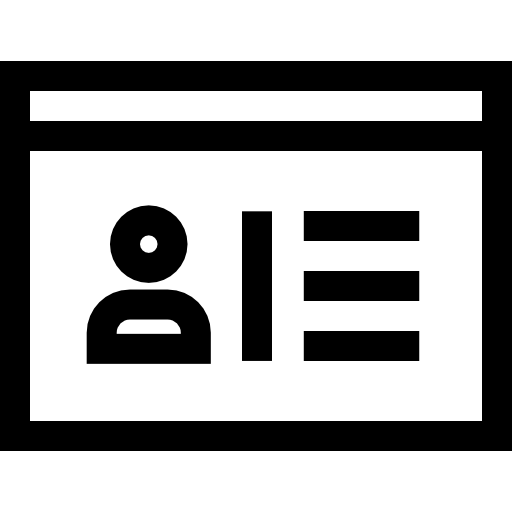 carte d'identité Basic Straight Lineal Icône