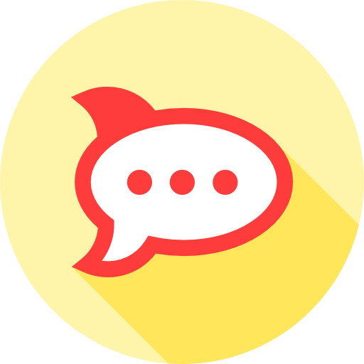 raketen-chat Flat Circular Flat icon