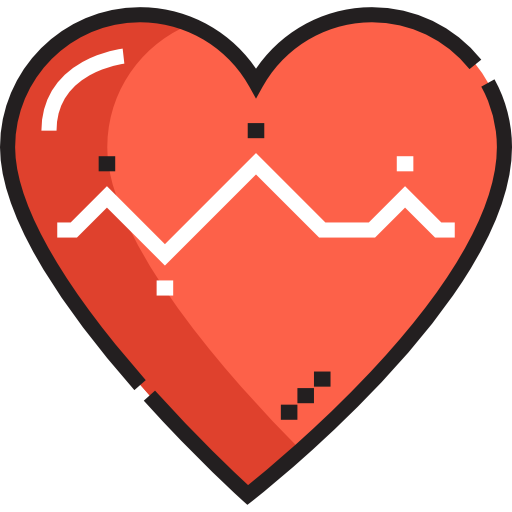 心臓 Detailed Straight Lineal color icon