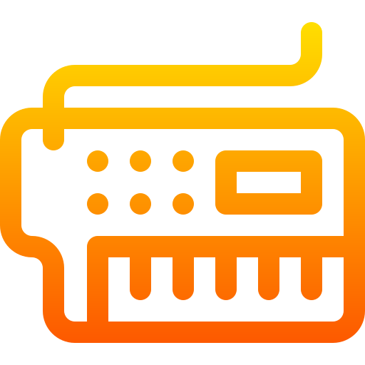 Synthesizer Basic Gradient Lineal color icon