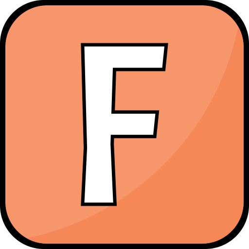 buchstabe f Generic Outline Color icon