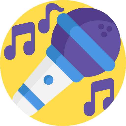 Karaoke Detailed Flat Circular Flat icon