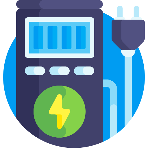 Charging Station Detailed Flat Circular Flat icon