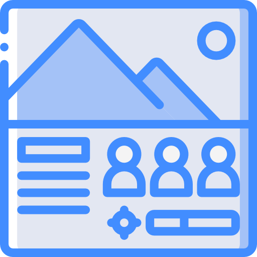 Website Basic Miscellany Blue icon