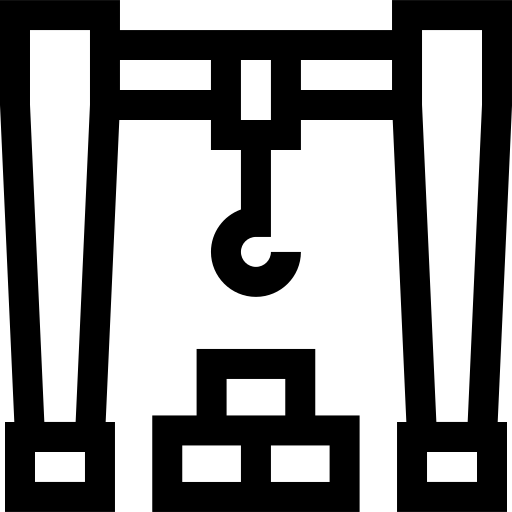 brugkraan Basic Straight Lineal icoon