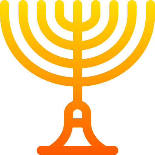 menorah Basic Gradient Lineal color icona