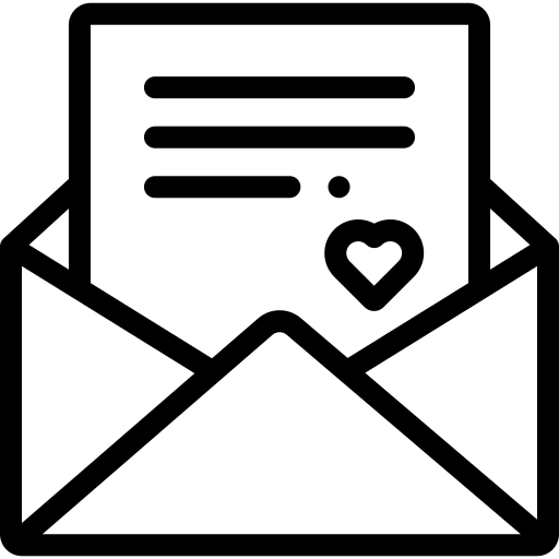 correspondentie Detailed Rounded Lineal icoon