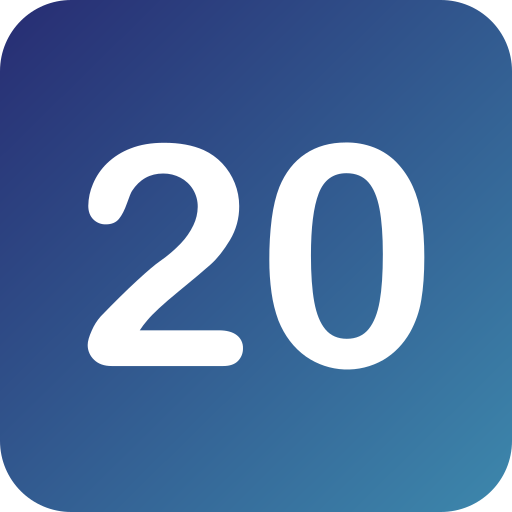 Number 20 Generic Flat Gradient icon