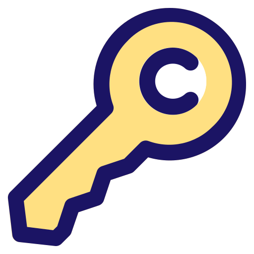 Key Generic Outline Color icon