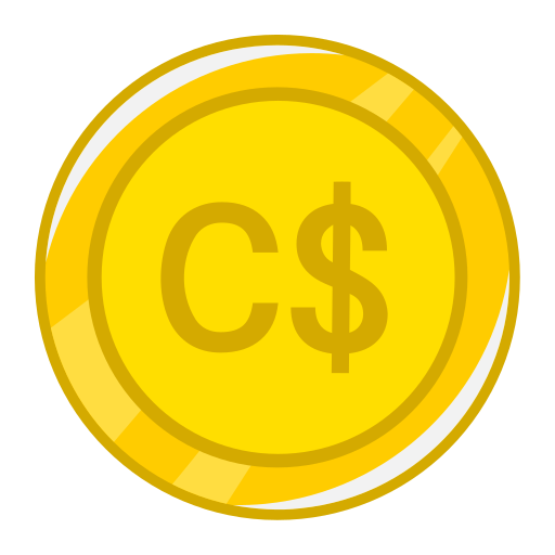 canadese dollar Generic Outline Color icoon