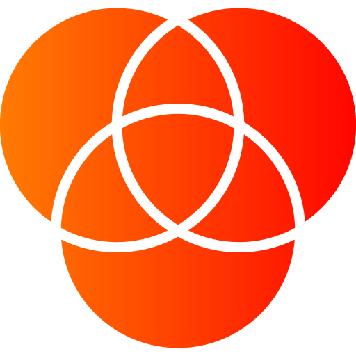 diagramme de venn Generic Flat Gradient Icône