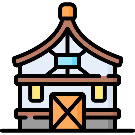 Medieval house Special Lineal color icon