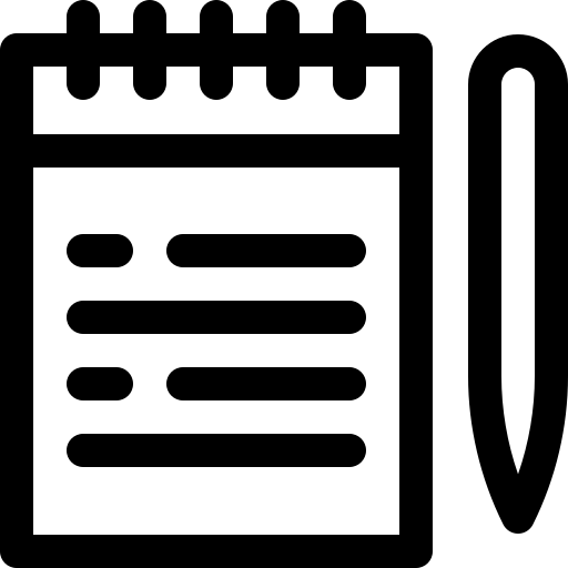 nota Basic Rounded Lineal Ícone