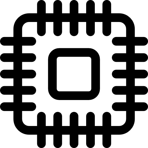 cpu Basic Rounded Lineal Ícone