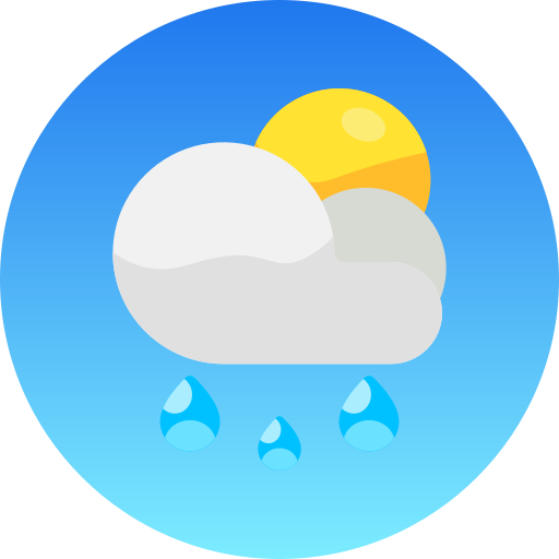 Clouds and sun Generic gradient fill icon