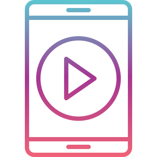 video Generic gradient outline icon