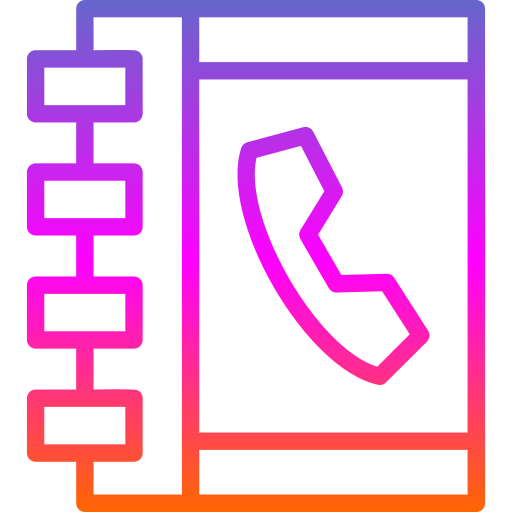 Phone book Generic gradient outline icon