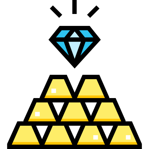 금괴 Detailed Straight Lineal color icon