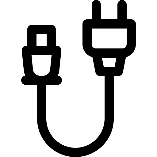 câble d'alimentation Basic Rounded Lineal Icône