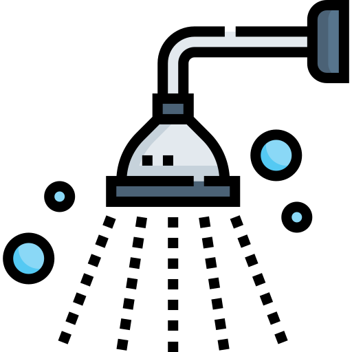 Shower Detailed Straight Lineal color icon