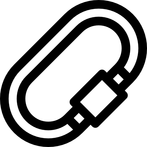 mousqueton Basic Rounded Lineal Icône