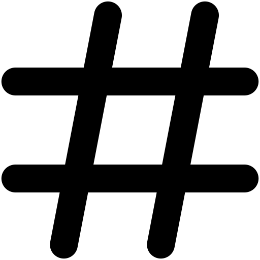 hashtag Generic Glyph Ícone