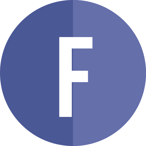 buchstabe f Generic color fill icon