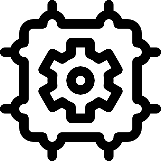 cpu Basic Rounded Lineal Icône