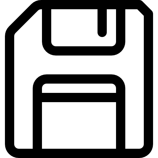 floppy disk Basic Rounded Lineal icoon