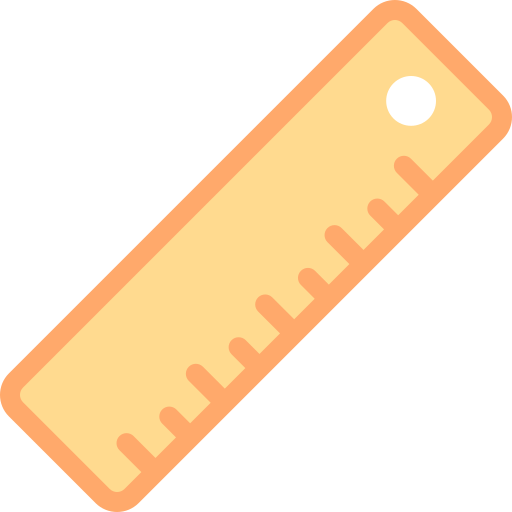 Ruler Detailed color Lineal color icon