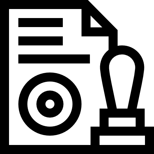 carimbo Basic Straight Lineal Ícone