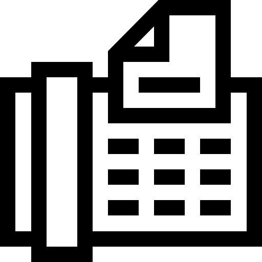 fax Basic Straight Lineal Icône