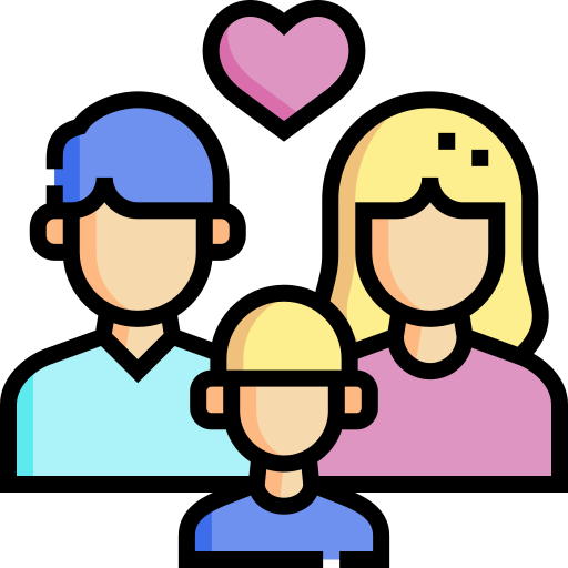 Family Detailed Straight Lineal color icon