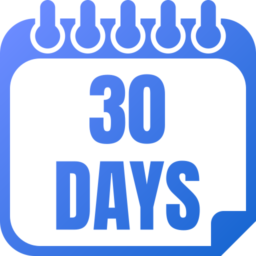 30 dias Generic gradient fill Ícone