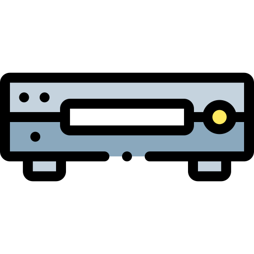 vhs-player Detailed Rounded Lineal color icon